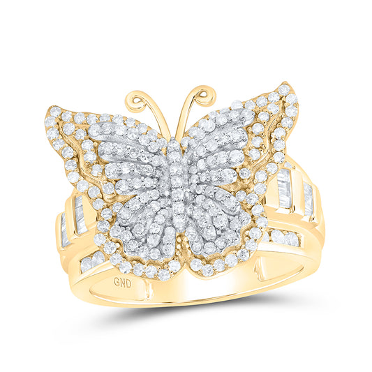 1 1/4CTW-DIA NK FASHION BUTTERFLY RING