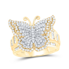 1 1/4CTW-DIA NK FASHION BUTTERFLY RING