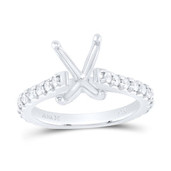 5/8CTW-NAT DIA ANA M 3CT-CEM SEMI-MOUNTN NO HALO ENGAGEMENT RING