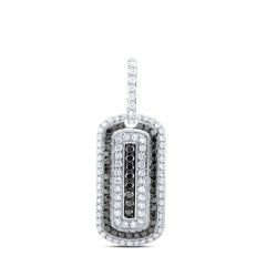 1 1/3CTW-NAT DIA NK DOG TAG MEN'S CHARM