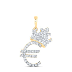 3/4CTW-NAT DIA NK FASHION CROWN LADIES PENDANT