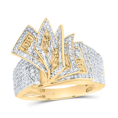 1 1/5CTW-NAT DIA NK NOTE MEN'S RING