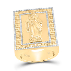 3/4CTW-DIA NK ST.JUDE MENS RING