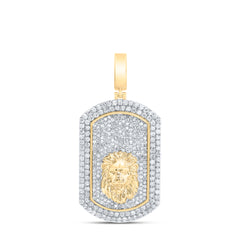 2 1/3CTW-DIA NK DOG TAG MEN'S CHARM