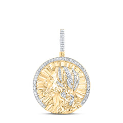 1/2CTW-DIA NK JESUS MENS CHARM