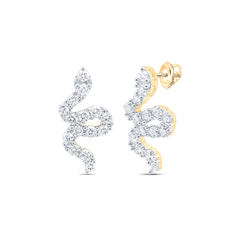 1/2 CTW-DIA CN FASHION SNAKE EARRING