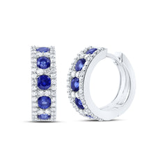 3/4CTW-DIA ANA M 2 3/8CTW RD-BS, FASHION NAT GEM HOOP EARRING