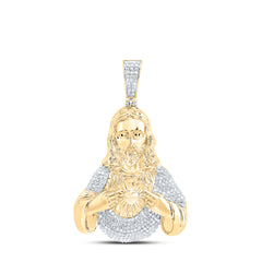 1CTW-DIA NK JESUS MENS CHARM
