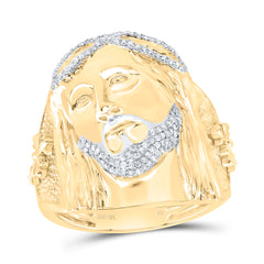 1/3CTW-DIA NK JESUS MENS RING