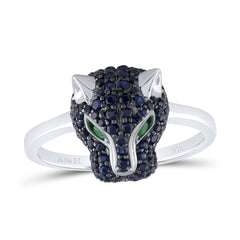 1CTW-RD-BS 1/20CTW RD-EM NAT GEM LADIES LEOPARD RING