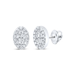 1/8CTW-DIA P1 GIFT OVAL BAGUETTE EARRING