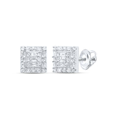 3/8CTW-DIA P1 GIFT SQUARE BAGUETTE EARRING