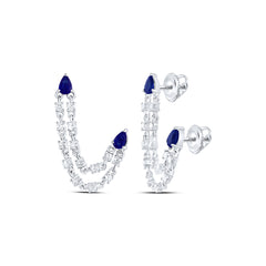 5/8CTW-DIA ANA M 4X3MM PS-BS NAT GEM DANGLING EARRING