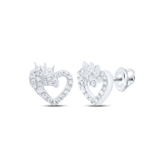 1/5CTW-DIA P1 GIFT HEART EARRING
