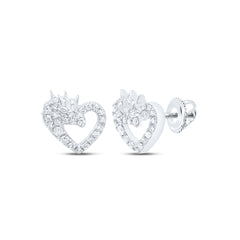 1/5CTW-DIA P1 GIFT HEART EARRING