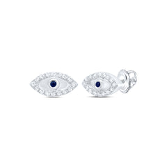 1/10CTW-DIA P1 GIFT 0.02CT-RD-BS NAT GEM EYE EARRING