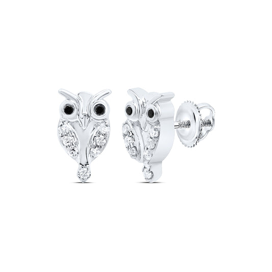 1/10CTW-DIA P1 GIFT RD-BLACK DIAMOND EARRING