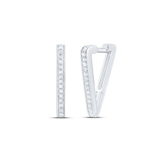 1/6CTW-DIA P1 GIFT HOOPS HUGGIES EARRING