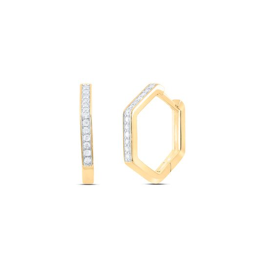 1/5CTW-NAT DIA P1 GIFT HOOPS HUGGIES EARRING