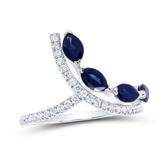 1/4CTW-DIA ANA M 1CTW-MQ-BS NAT GEM FASHION RING