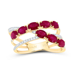 1/6CTW-DIA ANA M 1 5/8CTW-OV-RU NAT GEM FASHION RING