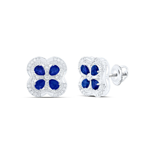1/4CTW-DIA ANA M 1CTW-PS-BS NAT GEM CLOVER EARRING