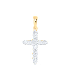 1/4CT-DIA ANA M CROSS PENDANT.