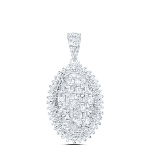 1/2CTW-NAT DIA P1 GIFT OVAL PENDANT