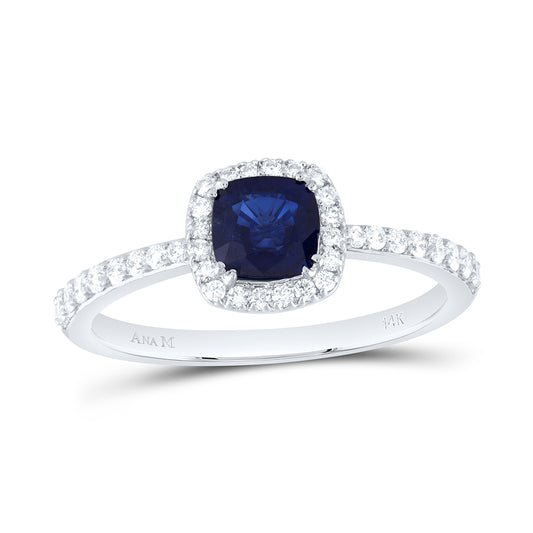 1/4CTW-DIA ANA M 5MM CU-BS NAT GEM CUSHION RING