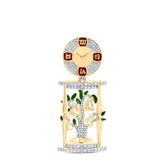 7/8CTW-NAT DIA NK TIME IS MONEY MENS CHARM