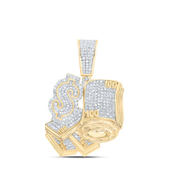 1CTW-NAT DIA NK DOLLAR MENS CHARM