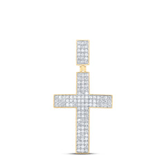 4CTW-NAT DIA CN CROSS MENS CHARM