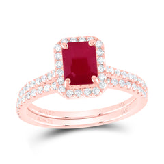 1/2CTW-NAT DIA ANA M 7X5MM EM-RU NAT GEM BRIDAL SET