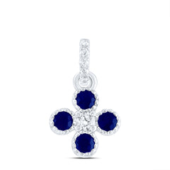 1/20CTW-DIA ANA M 1/6CTW RD-BS NAT GEM CLOVER PENDANT