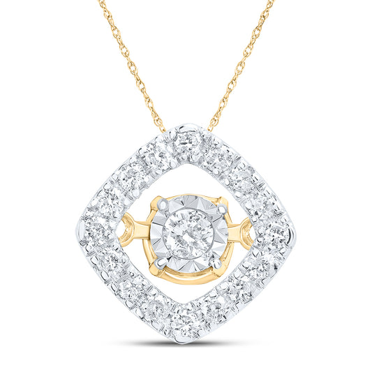 1/6CTW-NAT DIA CN GIFT CUSHION DANCING PENDANT