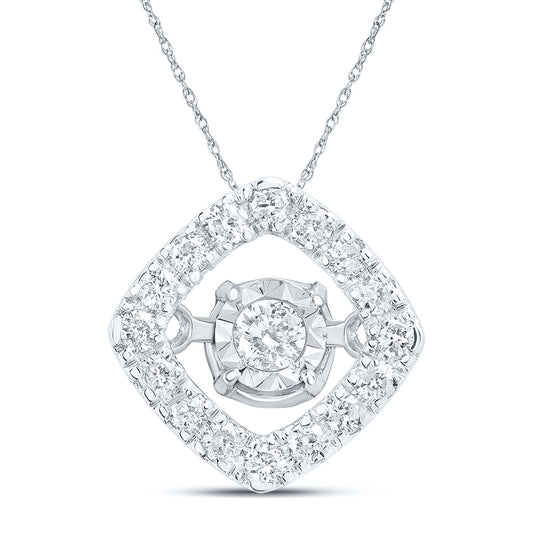 1/6CTW-DIA CN GIFT CUSHION DANCING PENDANT