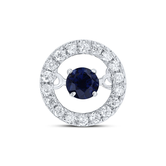 1/10CTW-DIA CN 3MM RD-BS NAT GEM DANCING PENDANT