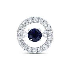 1/10CTW-DIA CN 3MM RD-BS NAT GEM DANCING PENDANT