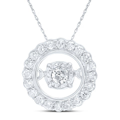 1/5CTW-DIA CN GIFT ROUND DANCING PENDANT
