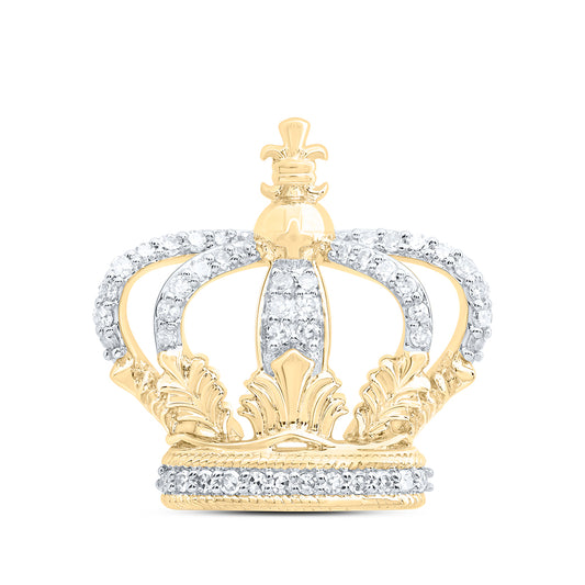 1/3CTW-DIA NK CROWN MENS CHARM