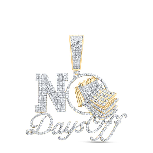 1 3/4CTW-DIA NK "NO DAYS OFF" MENS CHARM