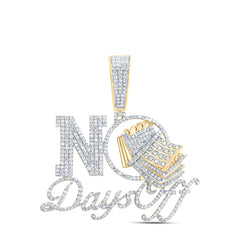 1 3/4CTW-DIA NK "NO DAYS OFF" MENS CHARM
