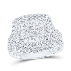1 1/3CTW-DIA CN CUSHION LADIES RING