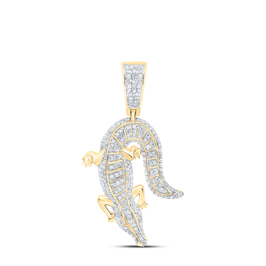 1 1/3CTW-DIA NK CROCODILE FASHION PENDANT