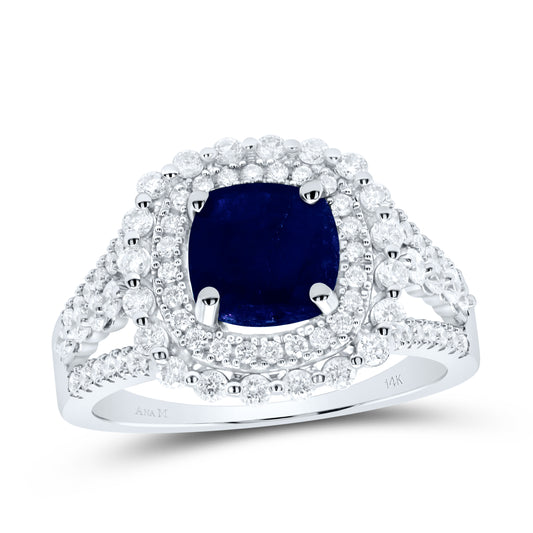 3/4CTW-DIA ANA M 7MM CU-BS NAT GEM RING