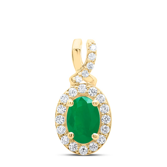 1/5CTW-DIA ANA M 7X5MM OV-EM NAT GEM PENDANT