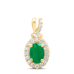 1/5CTW-DIA ANA M 7X5MM OV-EM NAT GEM PENDANT