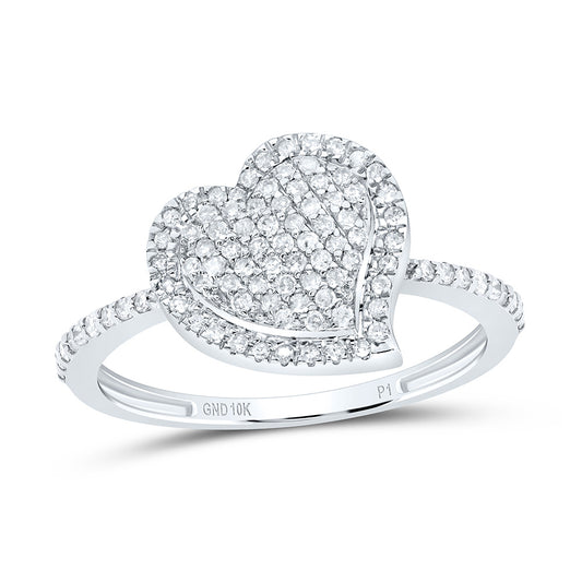 1/3CTW-DIA P1 GIFT HEART RING