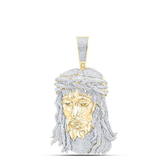 11 1/2CTW-DIA NK JESUS FACE MENS CHARM