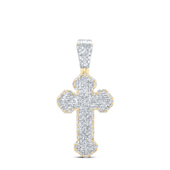 2 3/8CTW-DIA P1 CROSS MENS CHARM